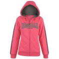 Lonsdale 2 Stripe Quilted Hoody Ladies